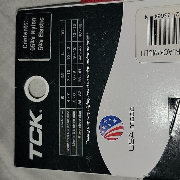 TCK PERFORMANCE Maryland Flag Socks Large - Picture 4 of 4